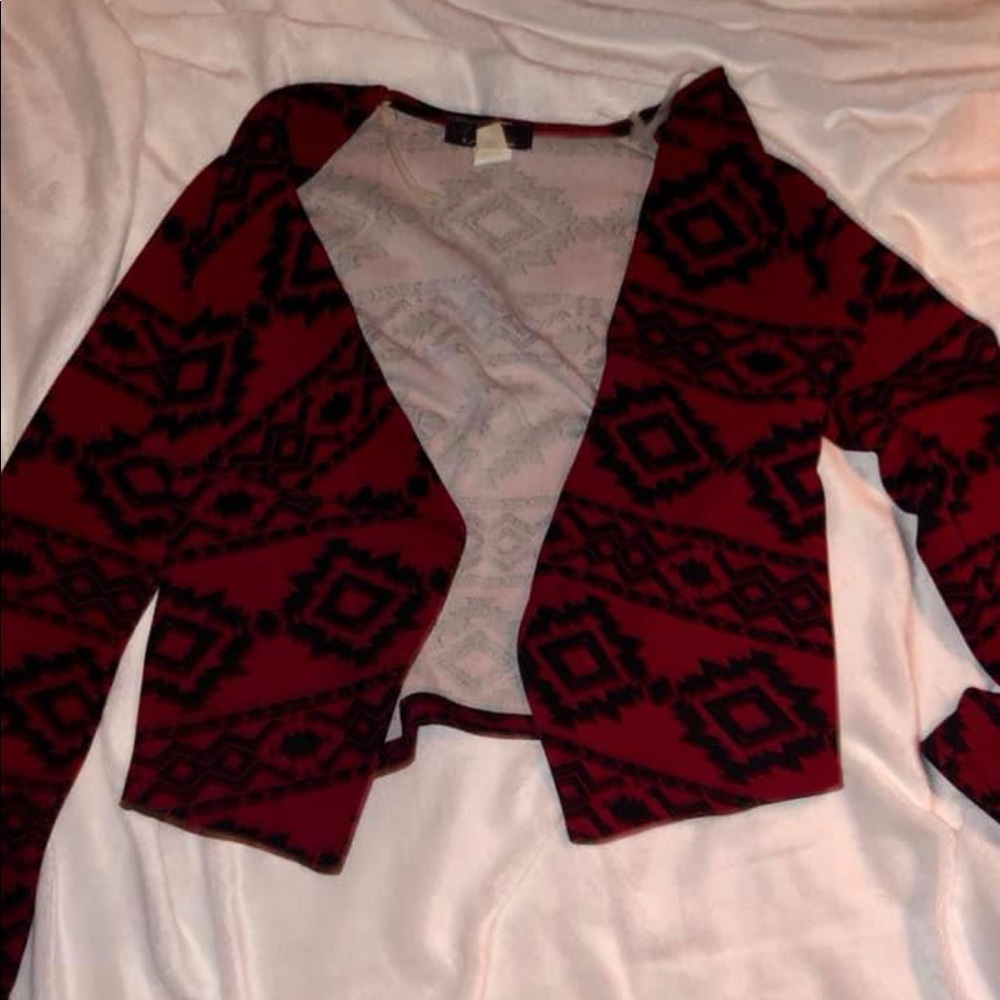 Maroon and Black Blazer